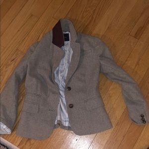 Banana Republic 0P tweed tan blazer